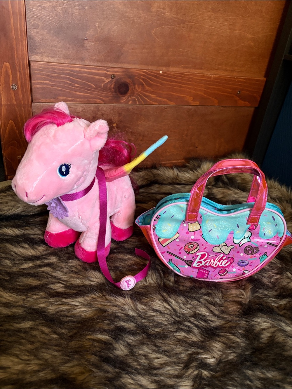 Barbie A Touch of Magic Walk & Flutter Pegasus Plush Toy Interactive With Bag